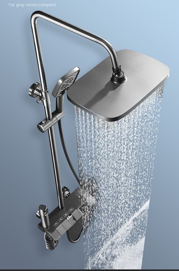 Q-IMAGE Shower Panel All In One Shower Set Wall Mounted Rainfall Showerhead Functions.-image-11