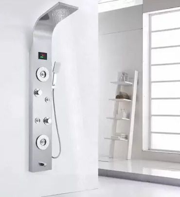 Allwinsink Digital Display Hydropowered LED Light 5 Water Functions Sayflow with Hydropowered LED Light + Digital Display & 5 Water Functions With Top Rainfall Water Outlet, Waterfall Outlet-picture-41