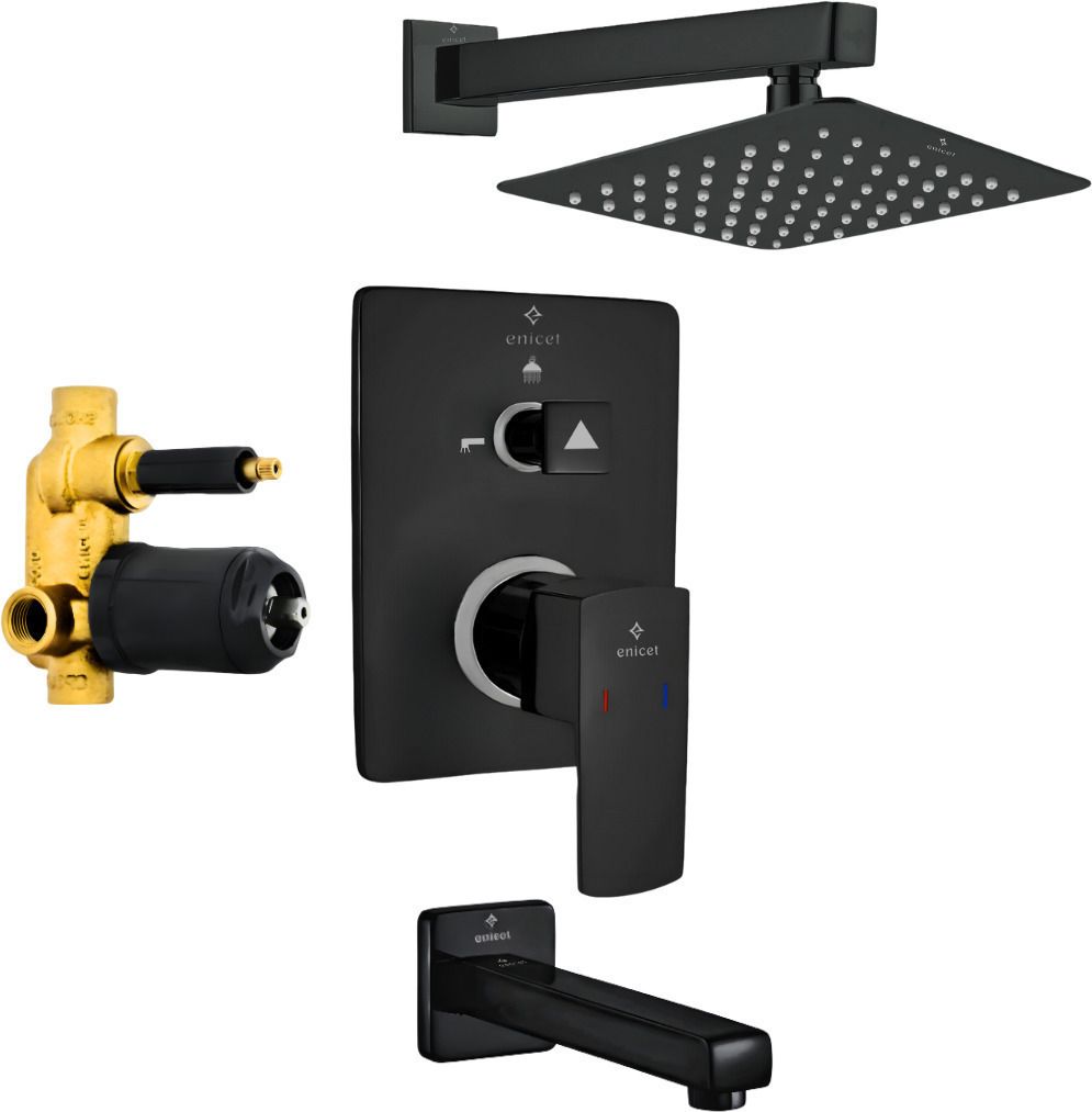 ENICET Diverter Set | Shower system | Bathroom Shower System (Matte Black Diverter Set) rain flow-picture-24