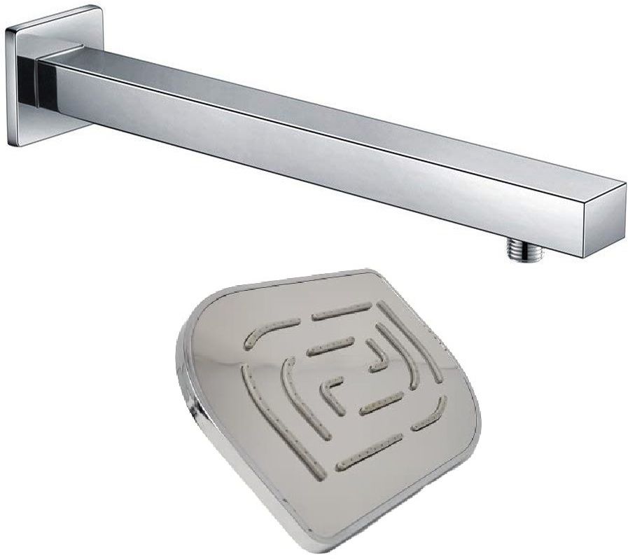 fastgear Bathroom Shower,Chrome Finish With 12Inch Shower Arm & 6X4inch Alive Heavy Duty Water Saving Shower Head Stainless Steel Chrome Finish Rain Flow Shower-image-11