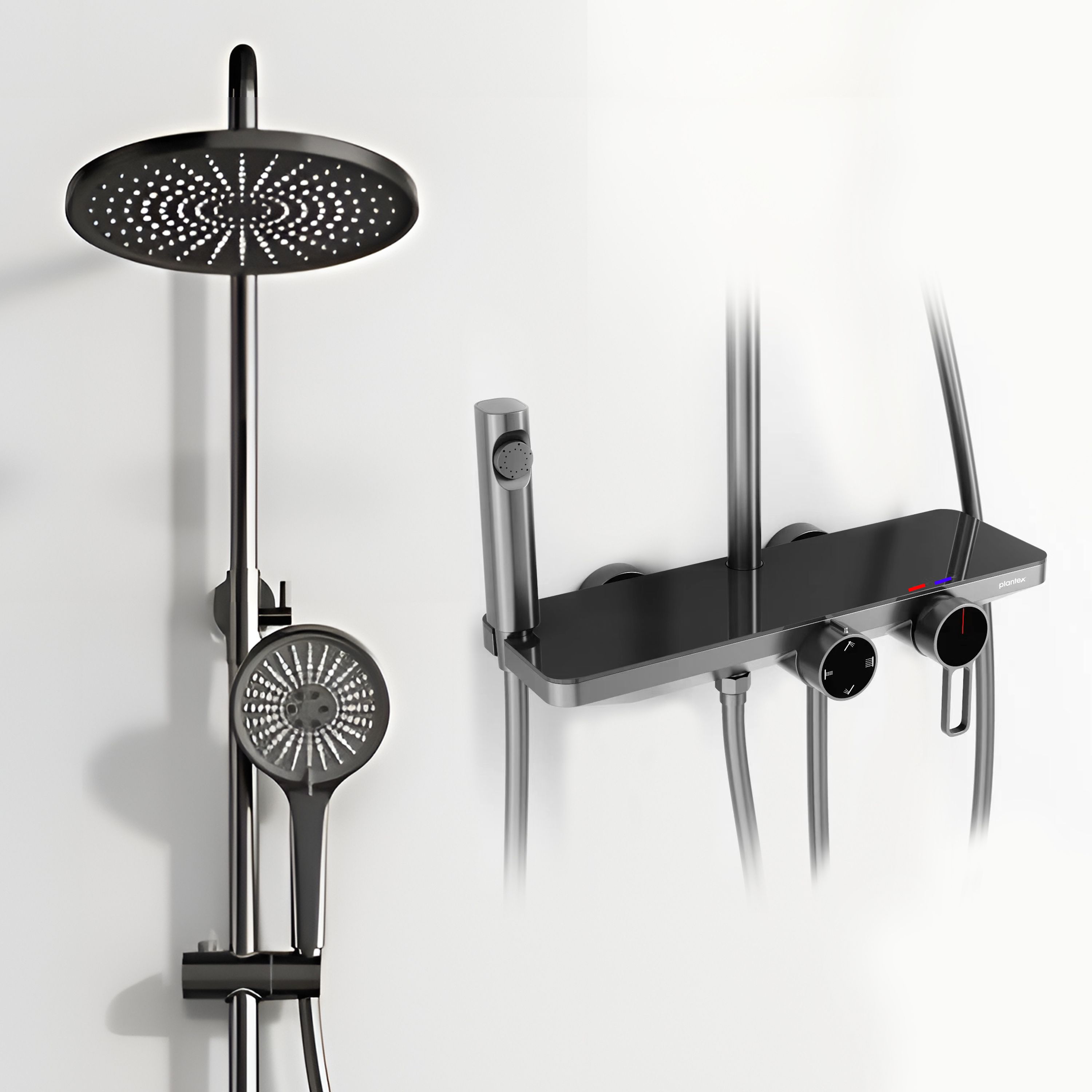 Plantex Shower Panel for Bathroom/Shower System with Head Shower/Hand Shower/Spray Jet Shower Panel-image-17
