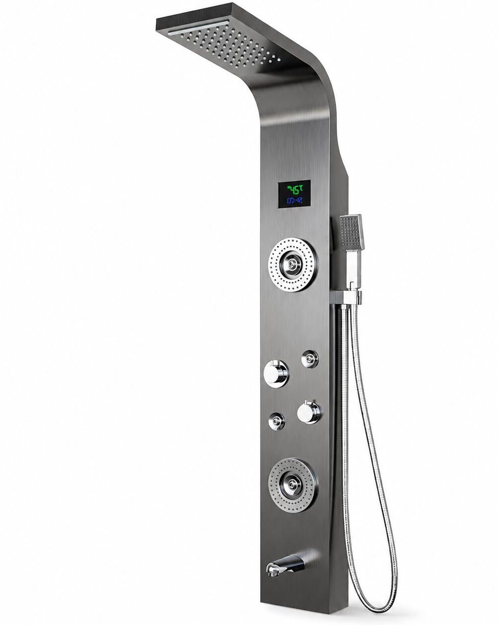JABON BAGNO JABON BAGNO 6-in-1 Stainless Steel Shower Panel with LED Temperature Display | Stainless Steel Shower Panel with LED Display | Multi-Function Shower System | Waterfall Shower, Rain Shower, Body Jet Shower,Hand Shower and Bucket Filler-picture-40