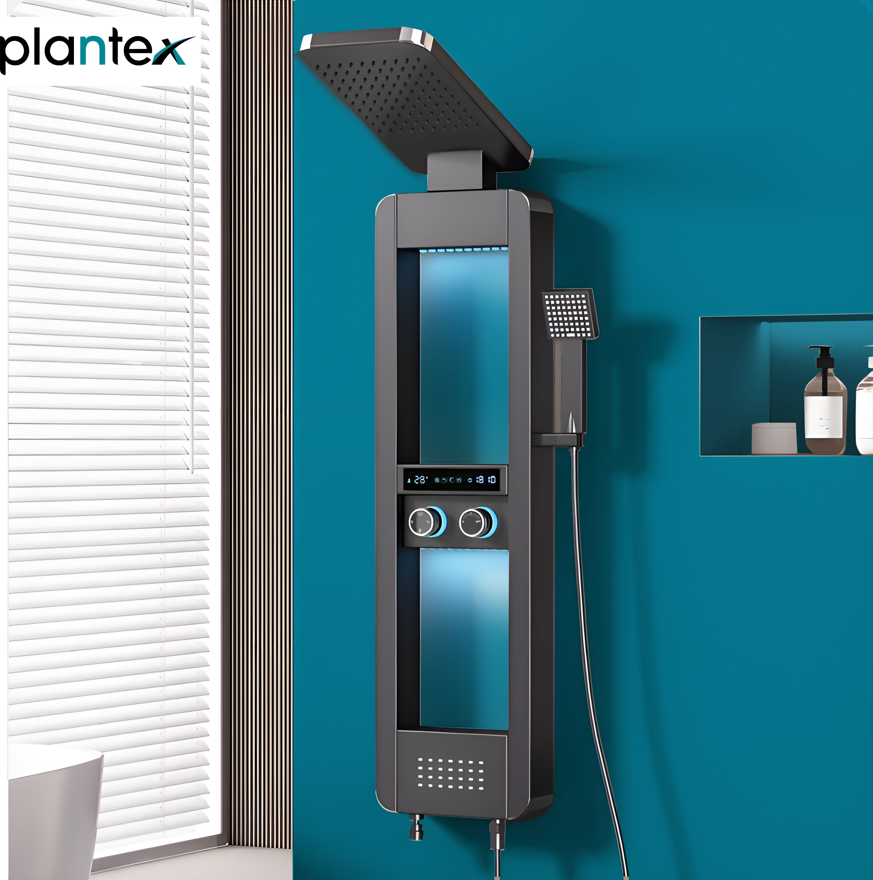 Plantex Majestic Flow Shower Panel for Bathroom/Shower Set with LED Lights and Display Shower Panel Waterfall-image-14
