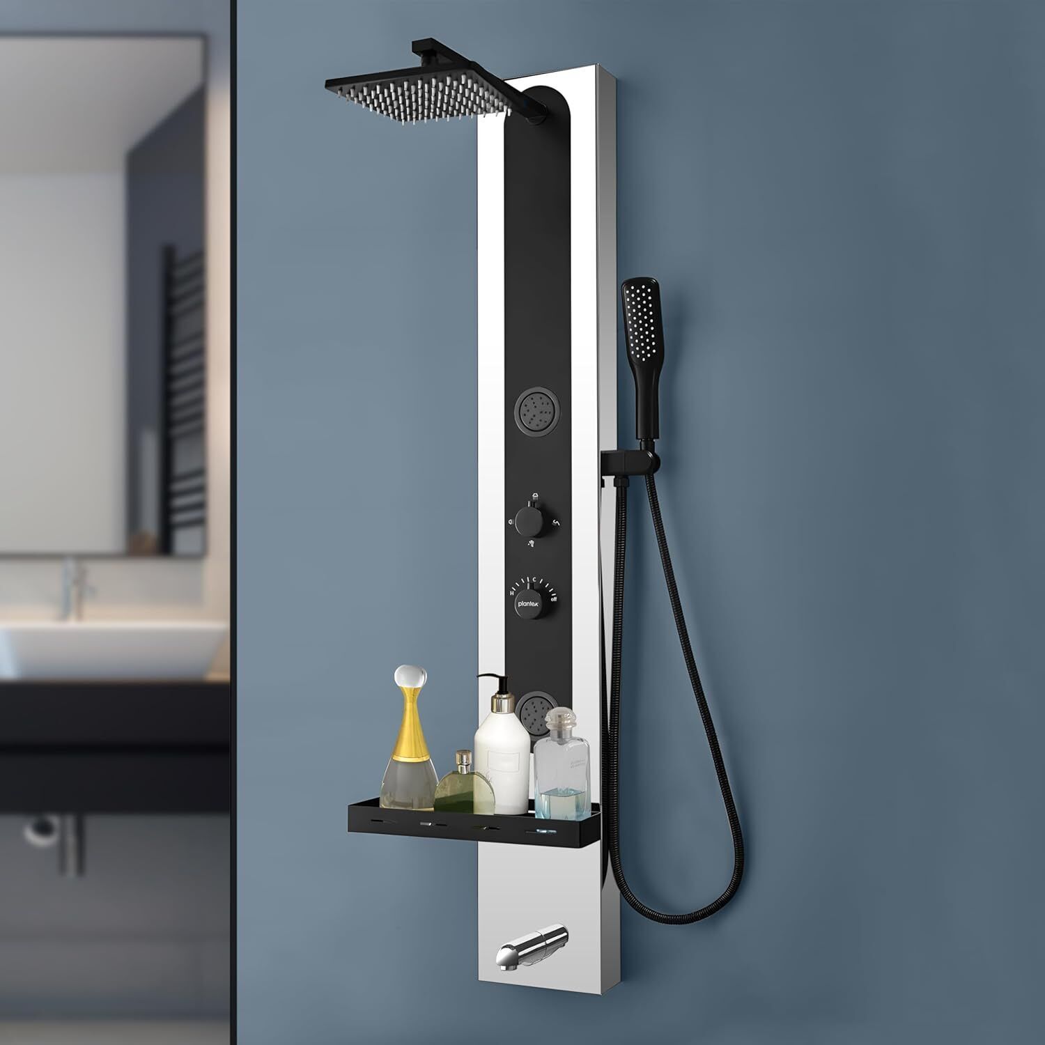 Plantex Shower Panel Full Set for Bathroom/Modern Shower System/Head Shower, Spray Jet Shower Panel-image-14