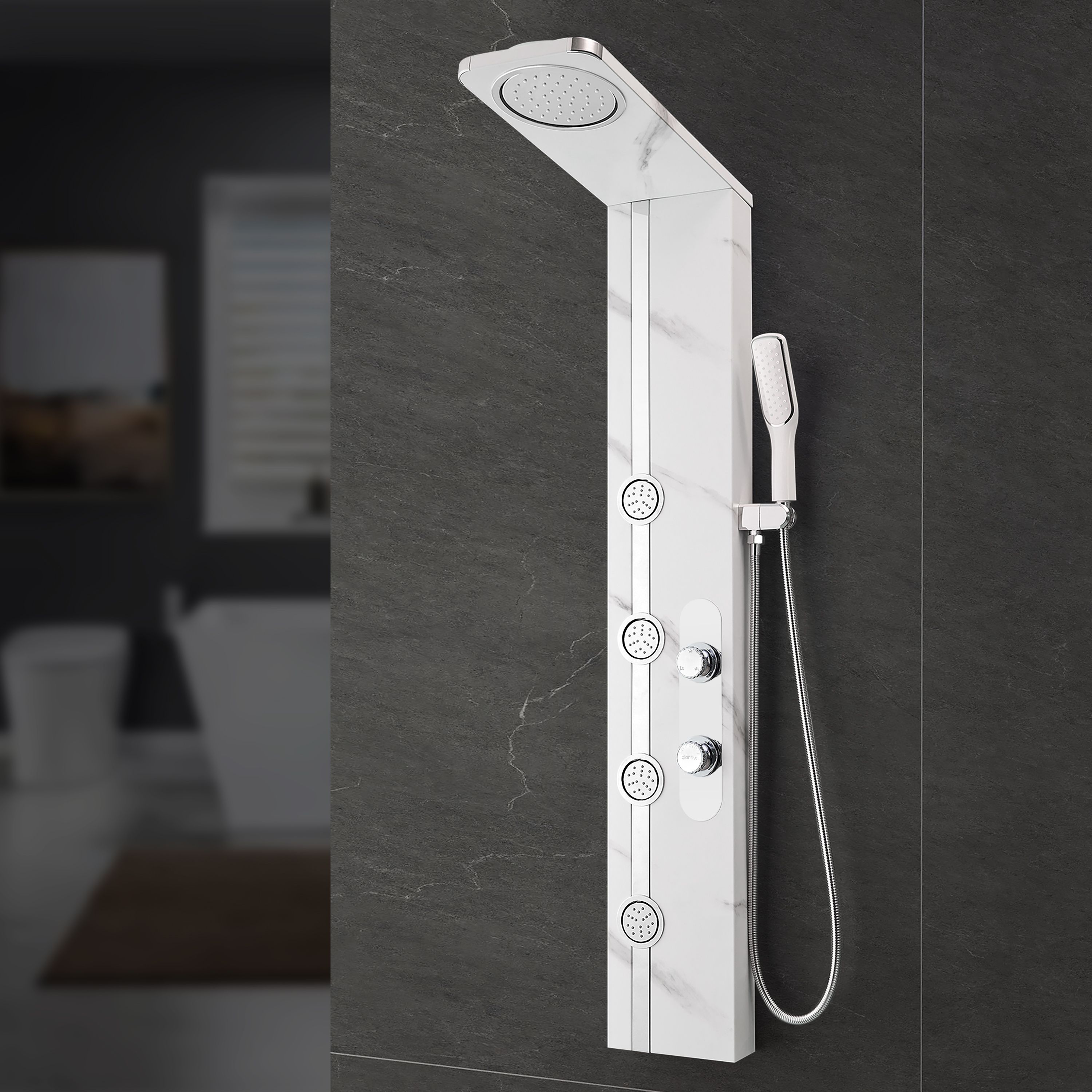 Plantex Shower Panel Full Set for Bathroom/Temperature Display/Shower System/Hand Shower Shower Panel-image-11