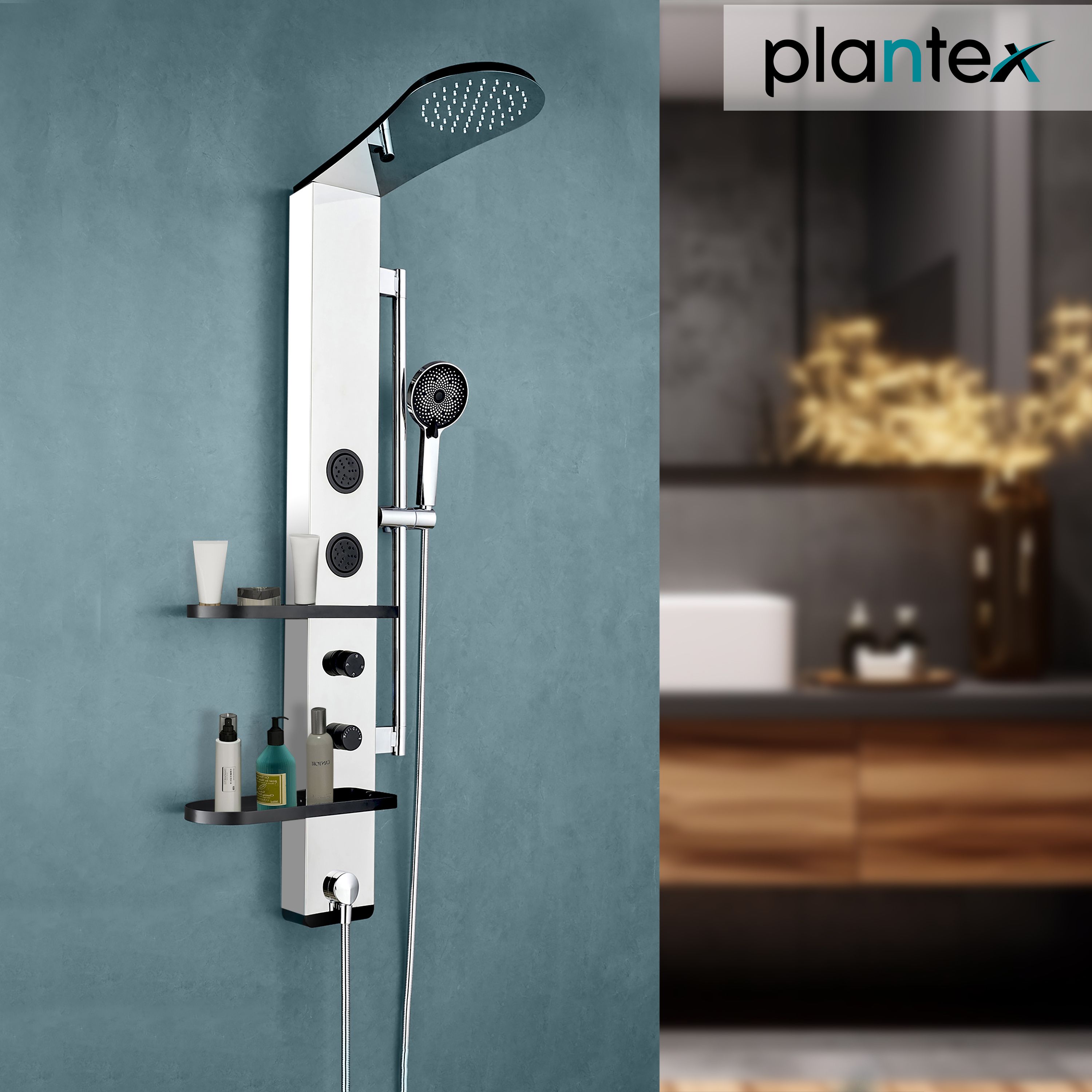 Plantex 7in1 Shower Panel for Bathroom/Shower System/Overhead Shower/Full Shower Set Shower Panel-image-13