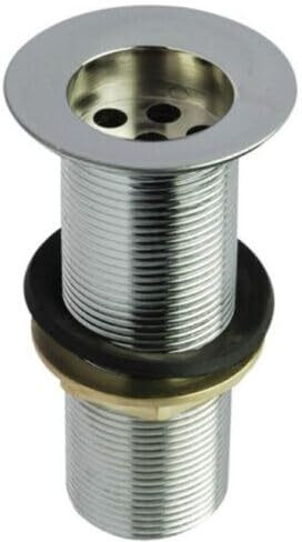 Viking Brass Waste Coupling Long Thread for washbasin - Length 125mm, Thread size 32mm, Type Outer - Optimize Wash Basin Drainage, Polished CP - Prevent overflow image 1