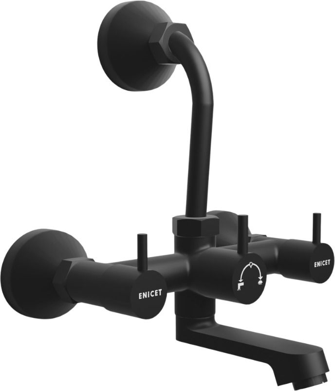 ENICET Brass Wall Mixer for bathroom, 190mm Long L Bend Pipe, mixer bathroom, Hot & Cold Water Tap, Water Mixer for bathroom, Shower mixer set, rain spray-image-11