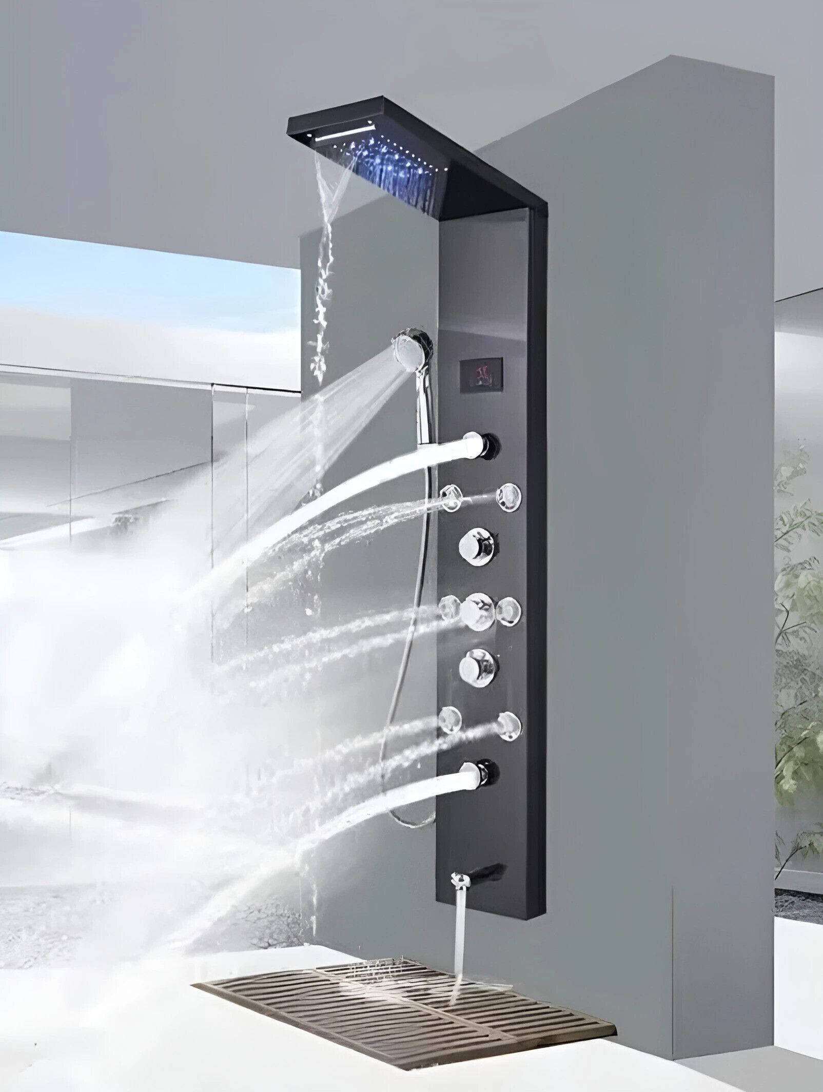 Lurexa L 501 Multifunction Body Massage Spray, Handle shower , Wall Mount Easy Connect 5-image-5