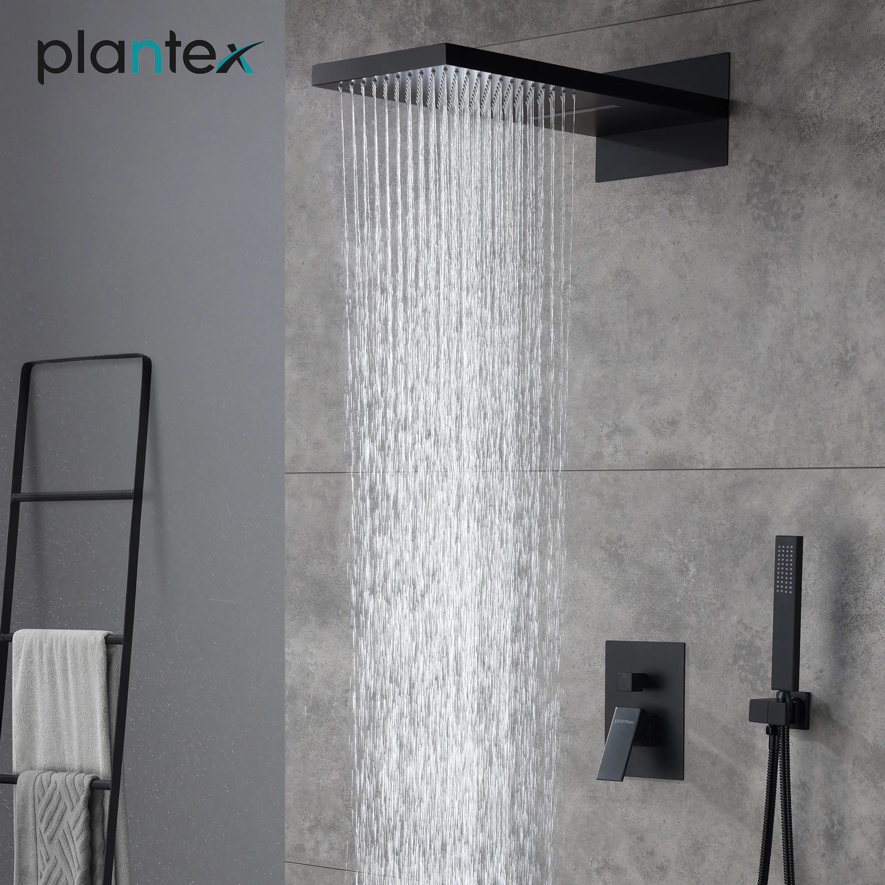 Plantex Shower Panel Set for Bathroom/Wall Mount Shower with Hand-held Shower (6012) Shower Panel Set Rainfall, Waterfall-image-12