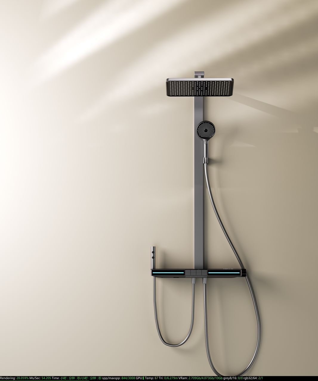 JABON BAGNO 4-in-1 Stainless Steel Shower Panel with LED Temperature Display Rain Shower, Bucket Filler & Hand Shower | Wall Mounted Shower Tower-image-44