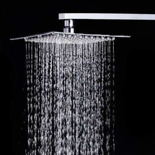 fastgear by fastgear 6X6Ultra Slim Steel Square Water Saving Rain Shower with 15inch Arm for Bathroom Fixed Mount-picture-25