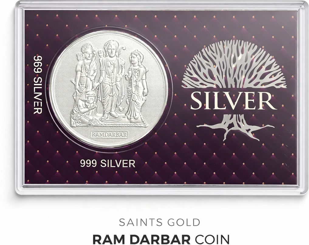 Ananya Creations Ram Darbar 999 Silver Coin Frame (11 cm x 8 cm) | Decorative Showpiece - 0 cm-image-41