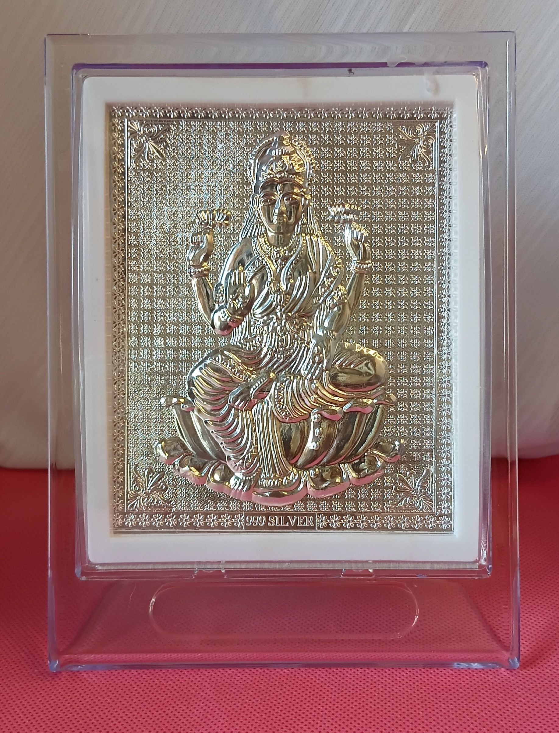 roots craft Lakshmi Silver Photo Frame for Home/Office/Car Dashboard & Pooja Room Decorative Showpiece - 17 cm-picture-25