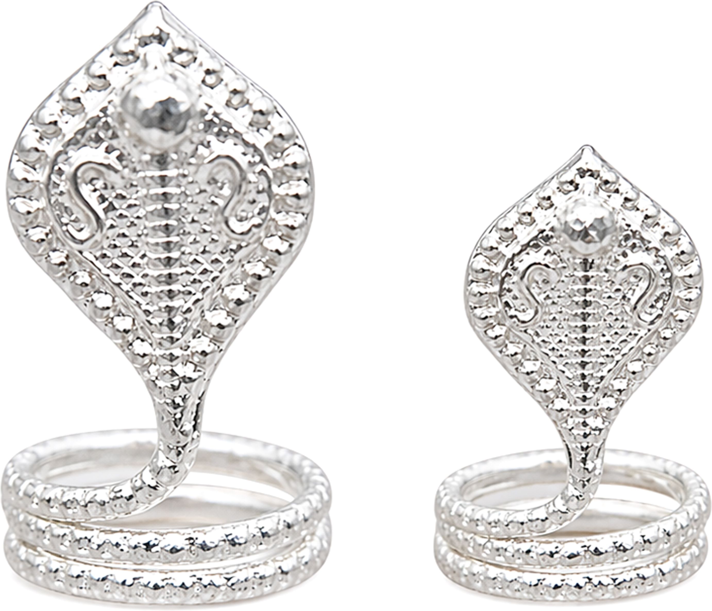 kmj Pure Silver Nag Nagin Joda for Pooja, Silver Naag/Snake Pair for Shiva/shivling Decorative Showpiece - 2 cm-picture-47