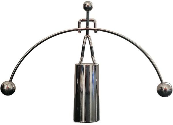 Newton's Dynamic Balancing Toy Decorative Showpiece - 14 cm (Silver) Decorative Showpiece - 14 cm-image-46