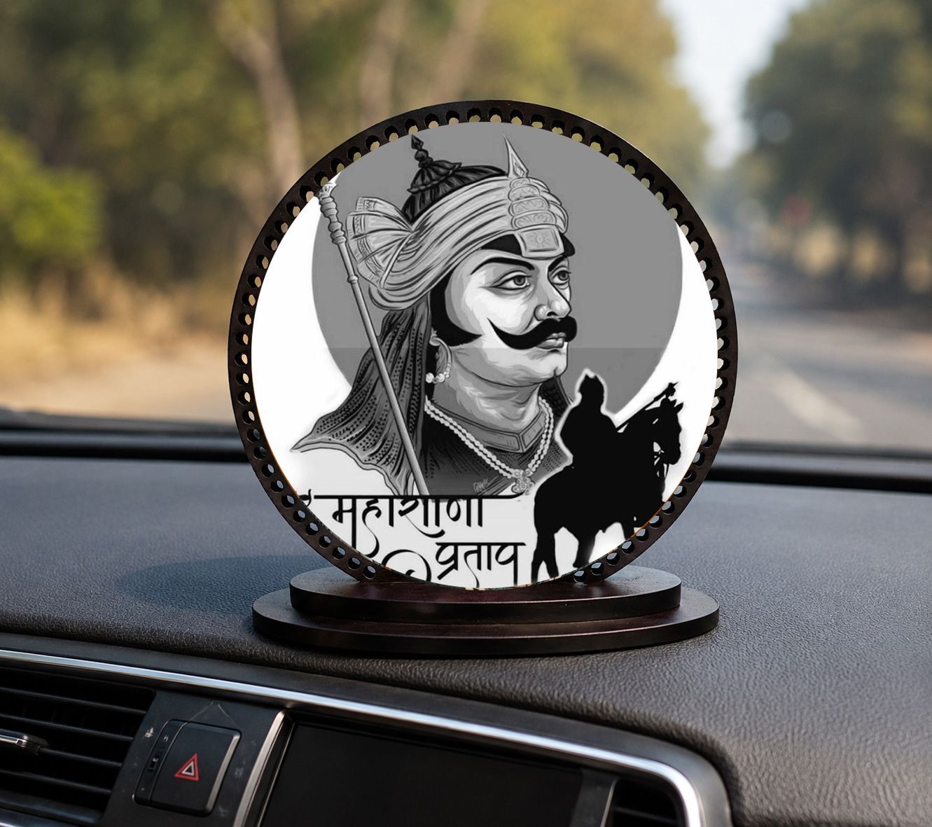 Maharana Pratap Car Dashboard Frame... Decorative Showpiece - 10 cm-image-8