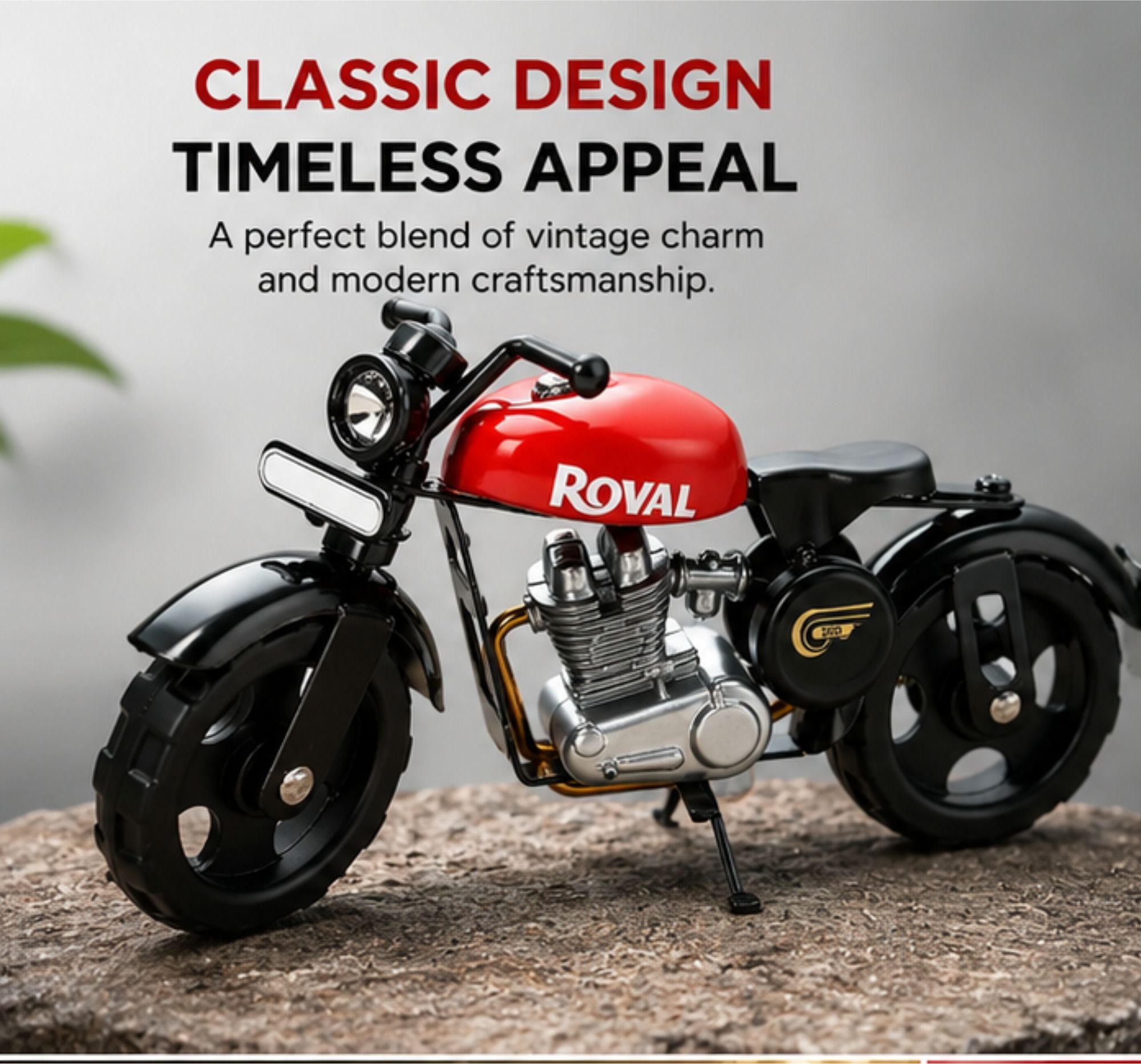 Classic Metal Bullet Bike Showpiece Toy Red Strong Iron Model Bike Decorative Showpiece - 10.5 cm-image-42