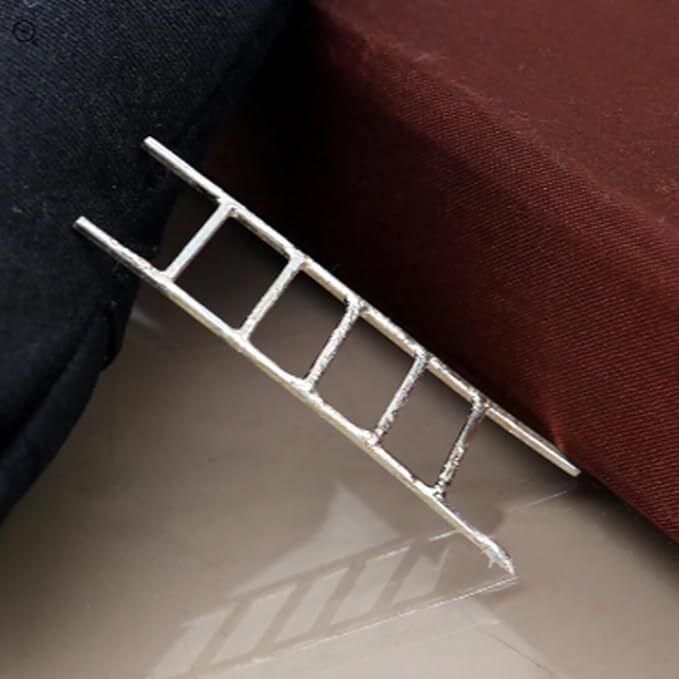 ASTRO-D Silver 0.999 Ladder,Chaandi Ki Seedhi for Pooja, Temple 4 GM Decorative Showpiece - 10 cm-image-25