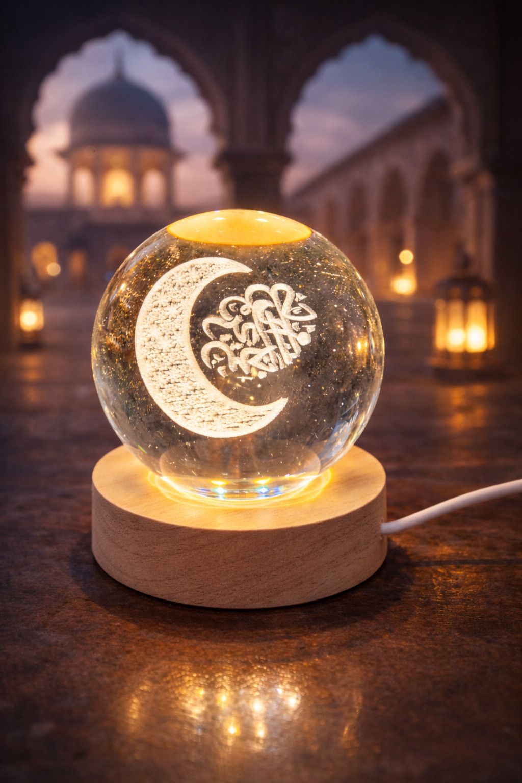 Premium Crystal Moon LED Night Lamp |Romantic Gift for Bedroom & Living Room Table Lamp-image-20