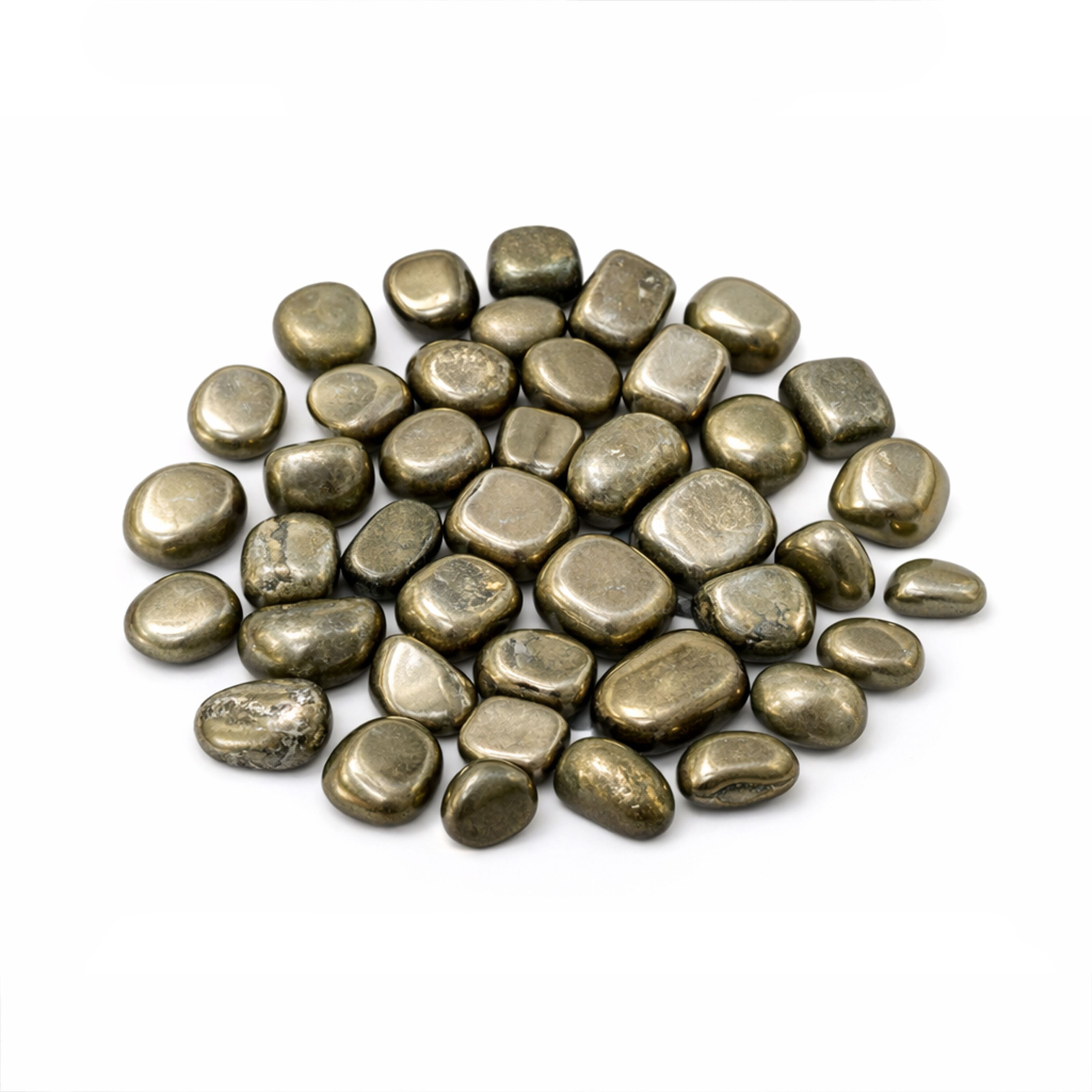 treemaison coronating homes Pyrite Tumble Stone | 50gm Tumbled Gemstones |Reiki Healing Stones | Regular Asymmetrical Crystal Stone-picture-30