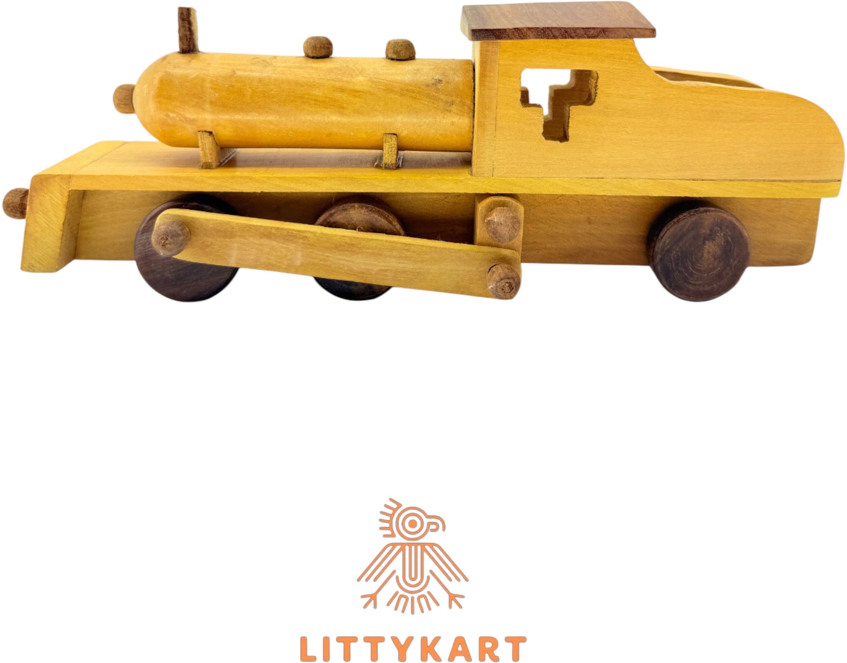 littykart Handcrafted Wooden Rail Engine Toy for Kids-picture-43