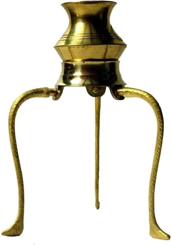 Lota Kalash Brass shivling water stand,shiva lingam for pooja,shivlinga Decorative Showpiece - 13.8 cm-image-43