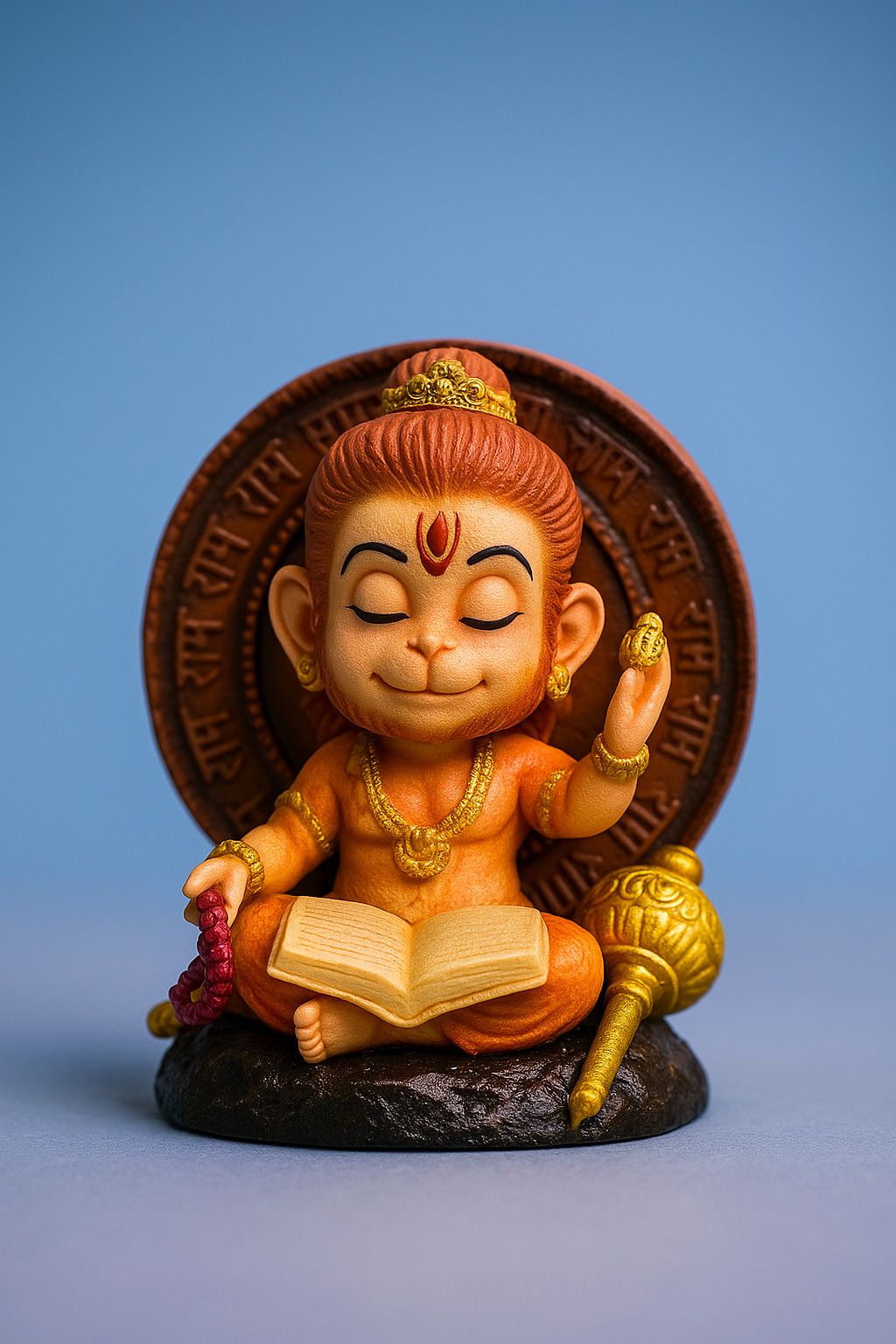 Bal Hanuman Murti – Handcrafted Resin Figurine (Compact Size) Decorative Showpiece - 9 cm-image-6