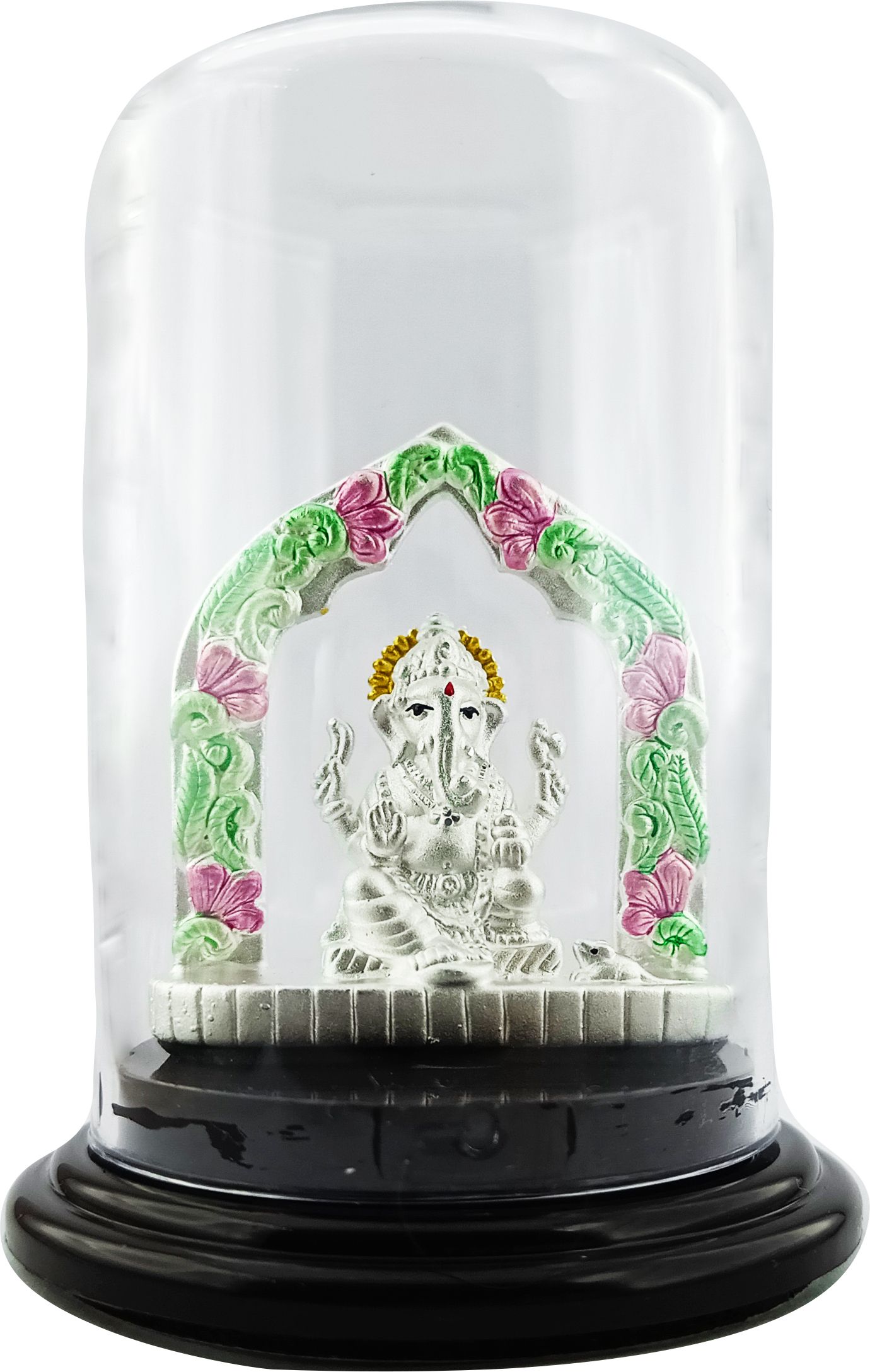 SILVERSPOT JEWEL 999 Pure Silver Beautiful Ganesh/Vinayak with Acrylic Base Idol Decorative Showpiece - 13.97 cm-picture-15