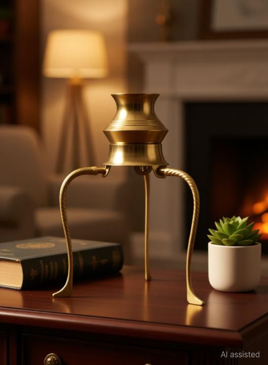 Brass shivling stand / shiva lingam Jalheri,Brass Pooja with Shivling Decorative Showpiece - 14 cm-image-27
