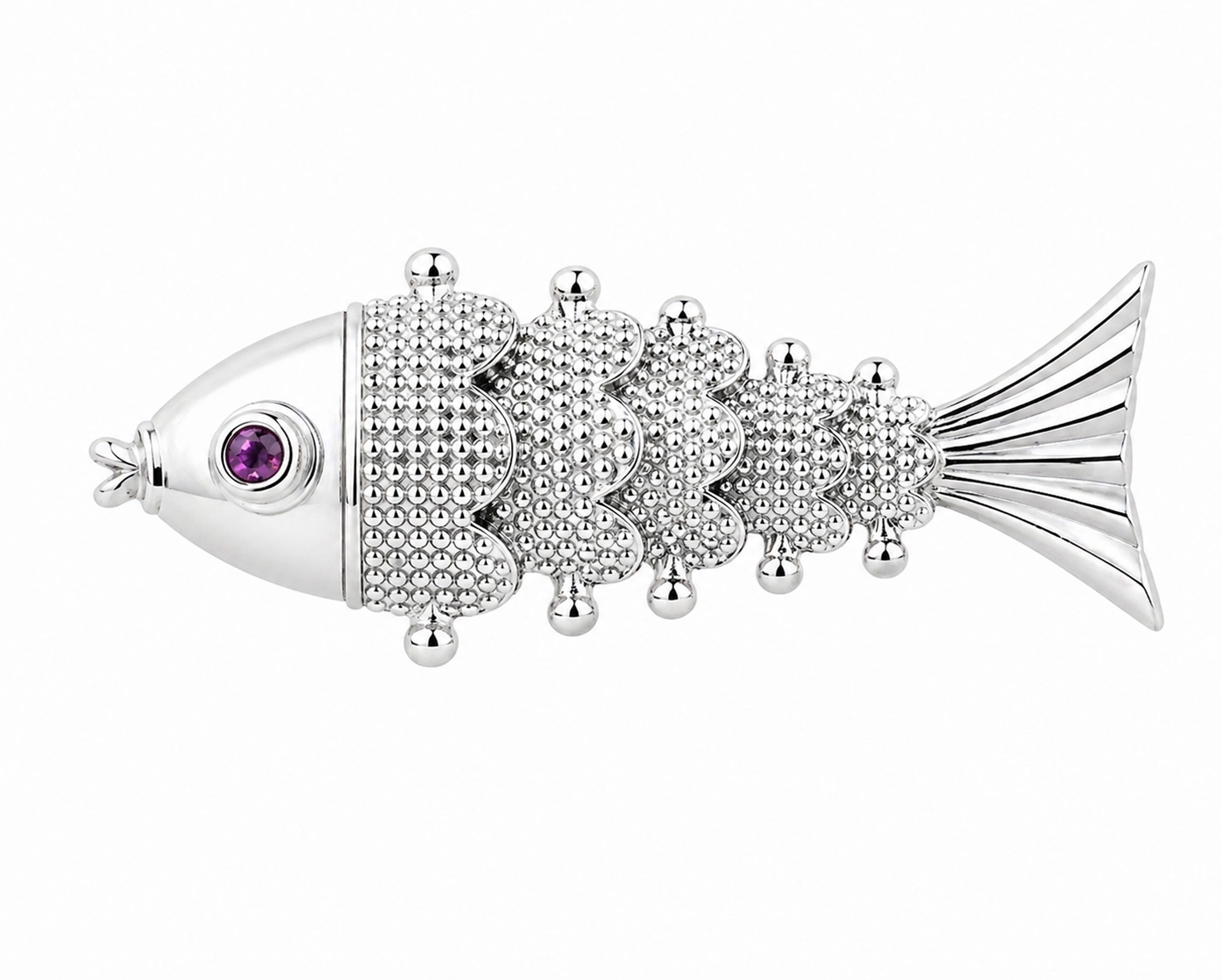 Pure Silver Fish Figurine/Idol, Chandi ki Machli Showpiece for Vastu & Pooja Decorative Showpiece - 1.3 cm-image-13
