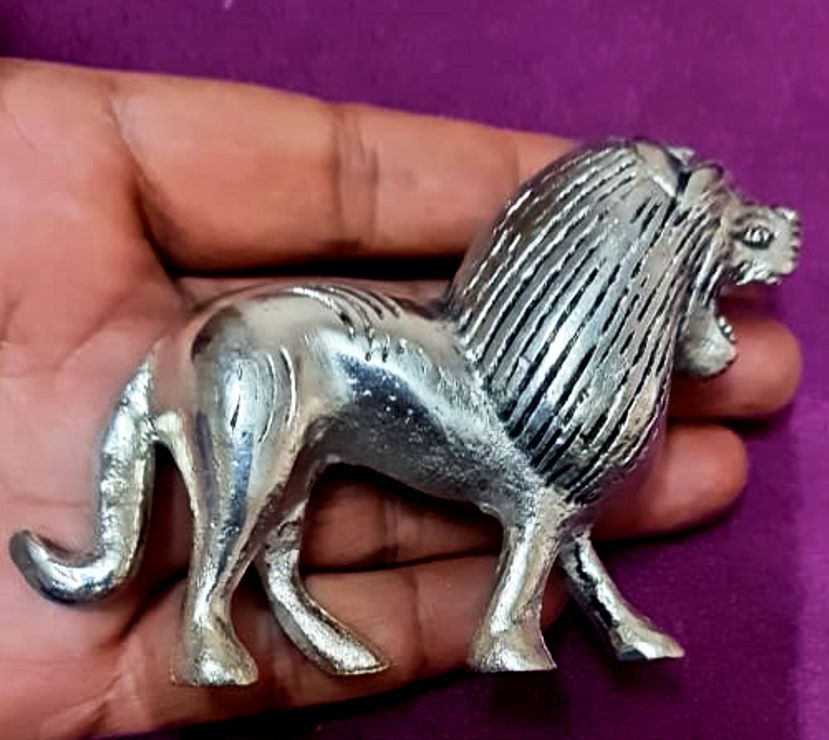 Astro-D Silver Lion Figurine for Home Decor, Pooja, Vastu & Gifting Purpose Decorative Showpiece - 2 cm-image-42