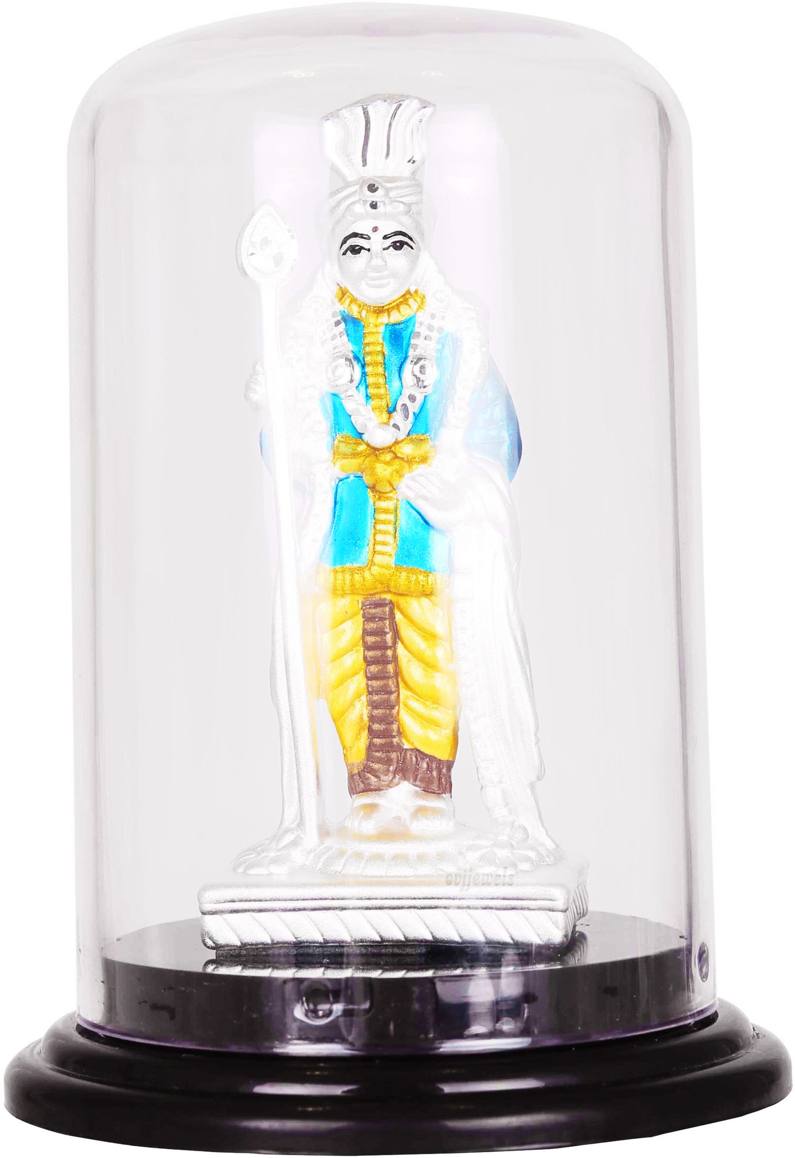 silverspot jewel 999 Pure Silver Beautiful VIGRAHAM Murugan/Subrahmanya /Kartikey Base Idol Decorative Showpiece-4 cm-picture-35