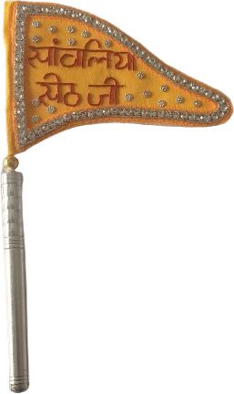 Silver saanvaliya Seth Ji Flag Decorative Showpiece-19 cm-image-20