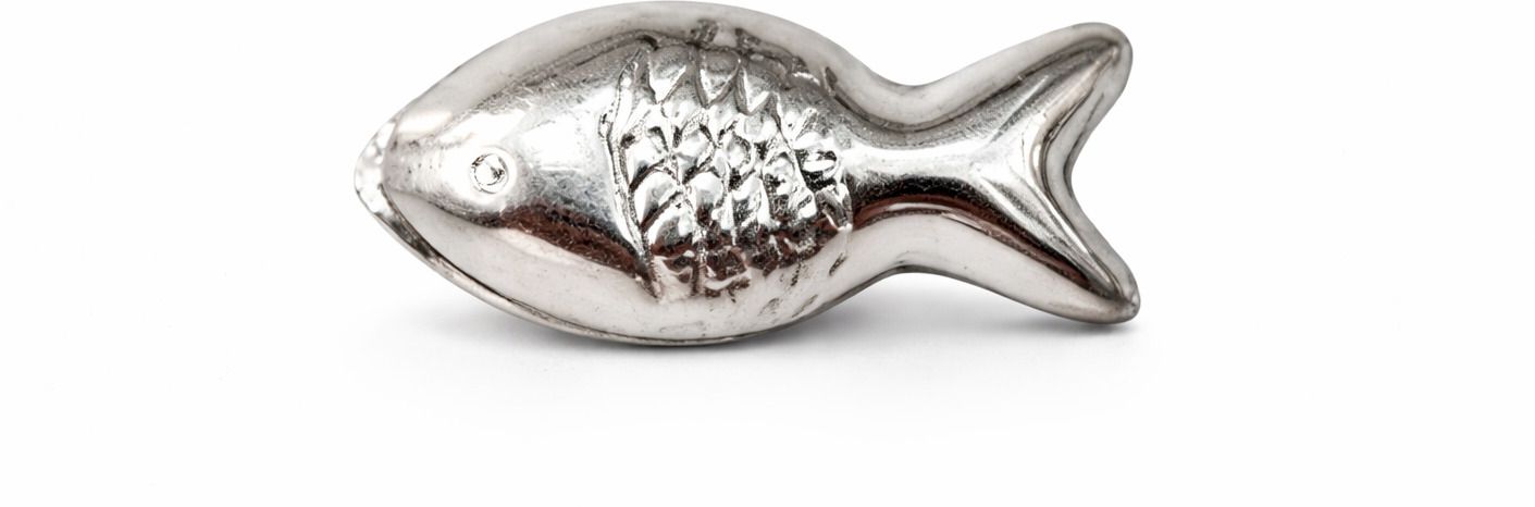 shreenath Pure Silver Fish Charm for Pooja & Vastu | Home, Mandir & Gifting Decorative Showpiece - 1.5 cm-picture-0