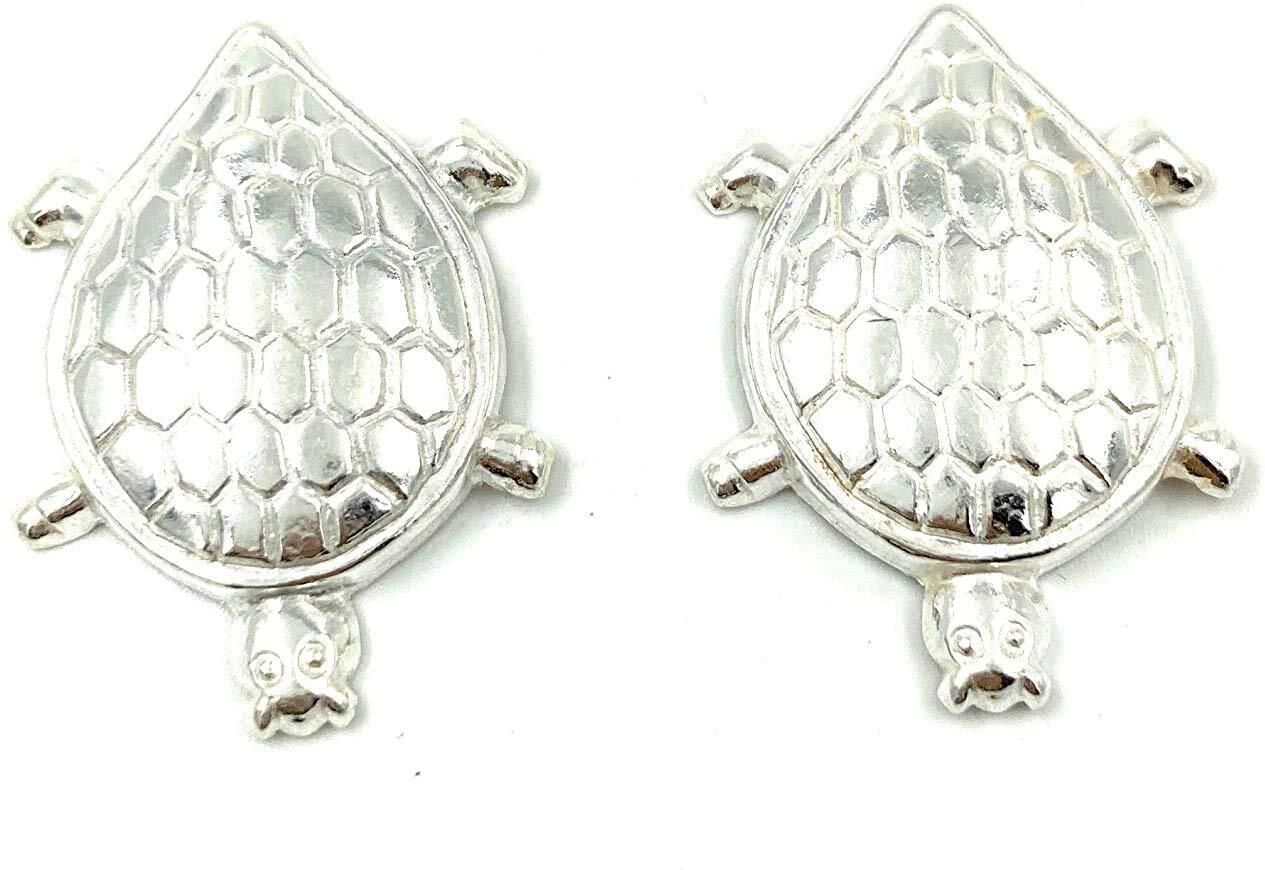dhruvs collection 925 Silver Light Weight Tortoise Idol for Home Temple, Pooja & Good Luck Gift Decorative Showpiece - 10.5 cm-picture-30