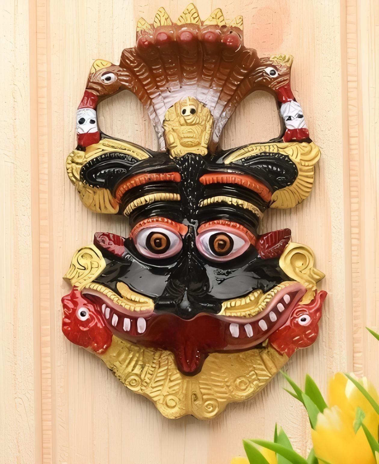 SP Handicrafts Kirtimukha Wall Hanging for Home Decor, Nazar Battu Decorative Showpiece - 16 cm-image-38