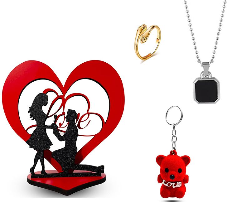 kayka love couple lazar rassa ring square pendant and keychain Decorative Showpiece - 10 cm-picture-27