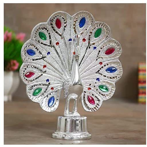 FK_Standing Decorative Showpiece aluminium (Peacock_1) Decorative Showpiece - 10 cm