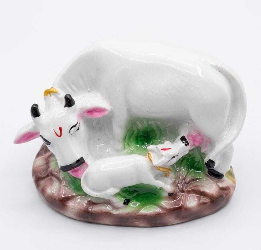 ShriKula Gau Mata Idol Decorative Showpiece - 9 cm-picture-22