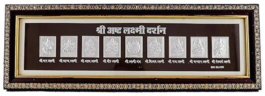 altrona 999 Pure Silver Ashta Lakshmi Yantra Frame |Silver Idol for Pooja room,Gifting Decorative Showpiece - 10 cm-picture-33