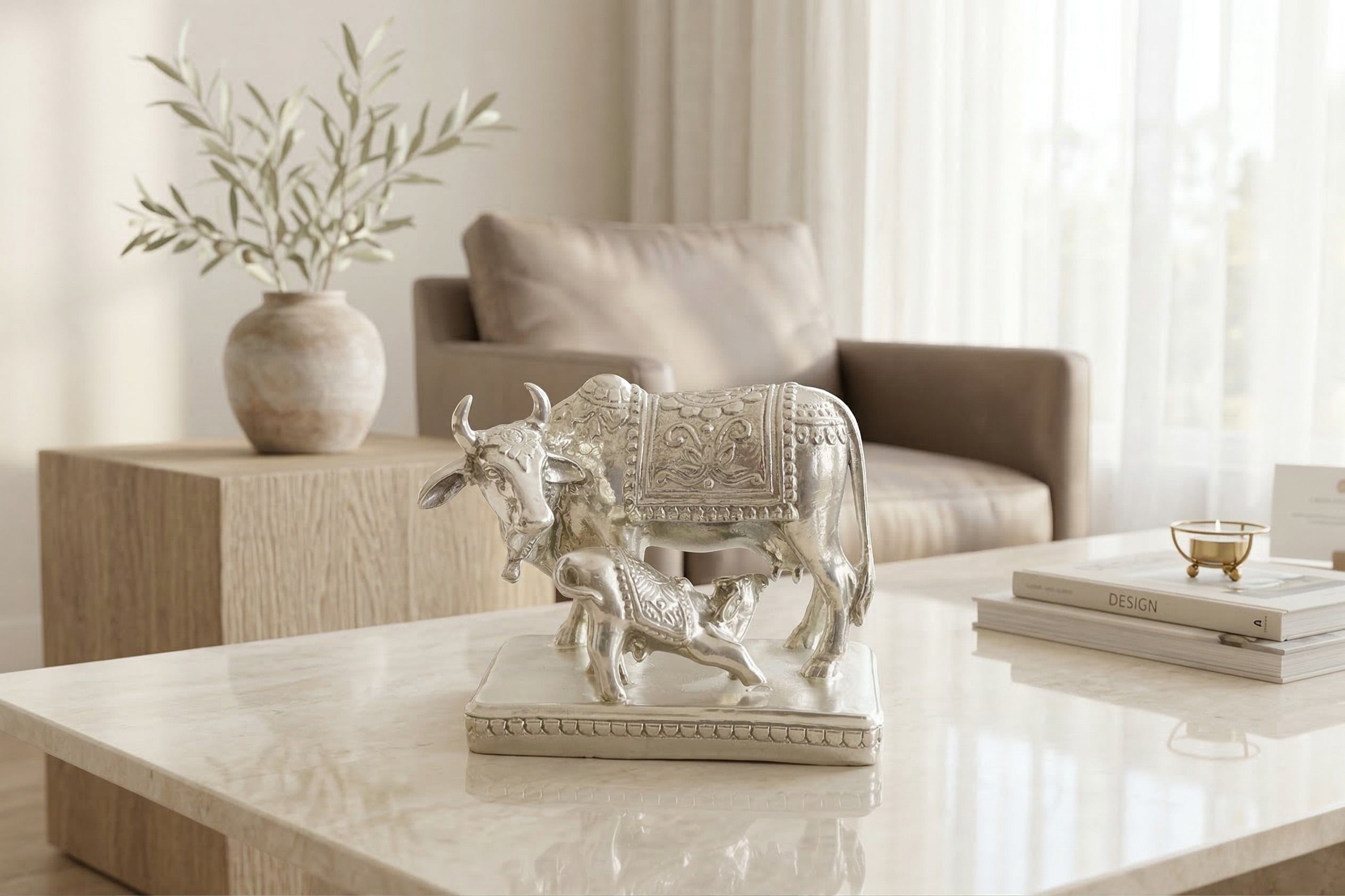 silfig 999 Silver Coated Ganesha Idol (16.5 cm) Decorative Showpiece - 13 cm-picture-20