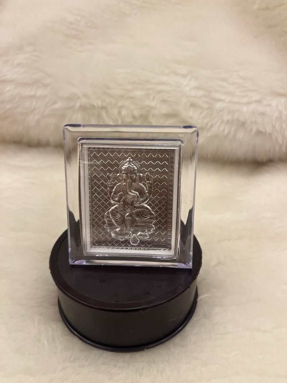 srivasavi 999 Silver Lord Ganesha photo stand Decorative Showpiece - 7.5 cm-picture-17
