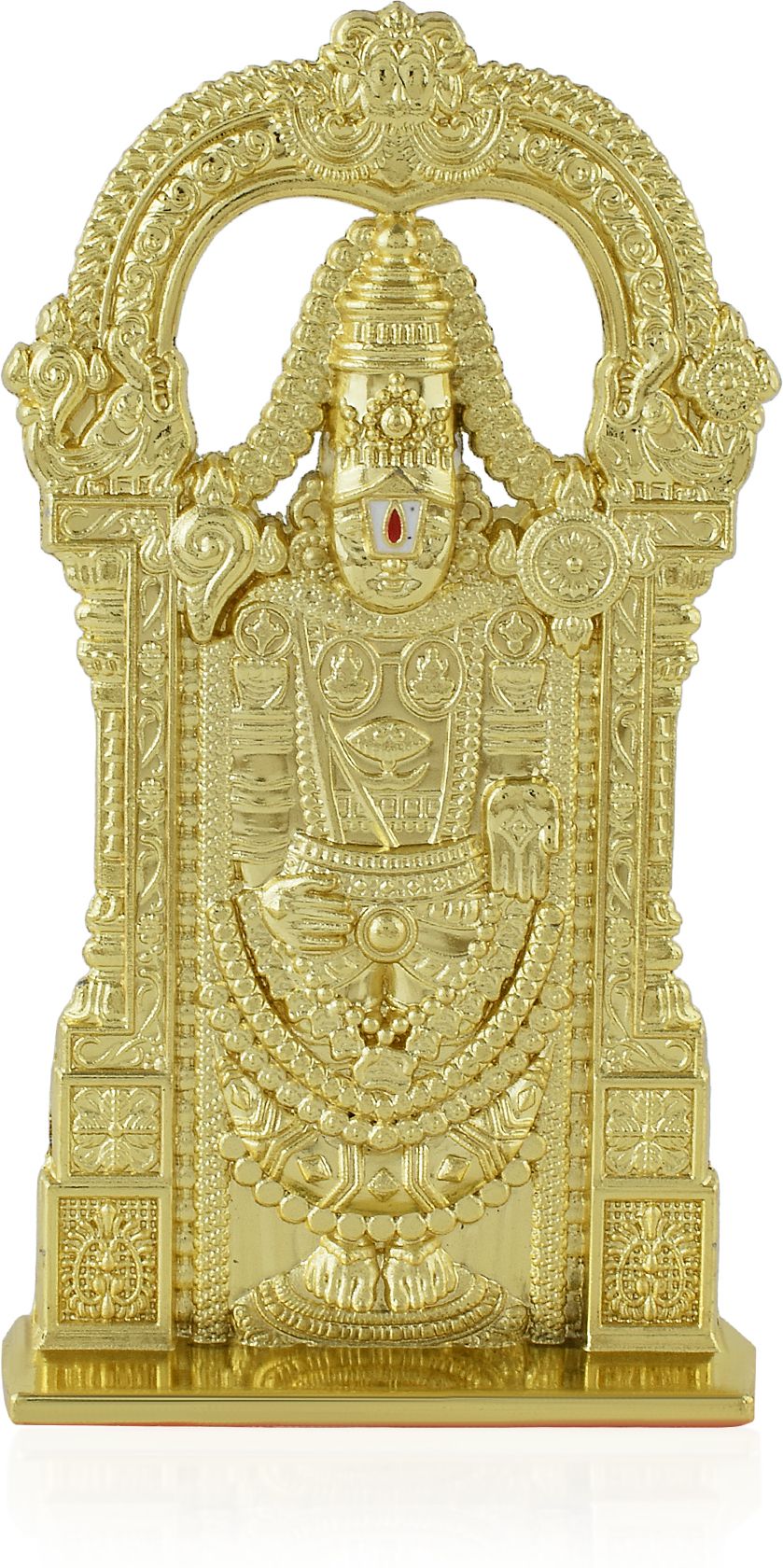 missmister Brass Gold Tirupati Balaji Stand Idol Decorative Showpiece - 3 cm-picture-0