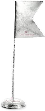 dhruvs collection 925 Silver Dhwaja Flag - Jhanda for Pooja, Home, Temple, Workplace & Gifting Decorative Showpiece - 4 cm-picture-42