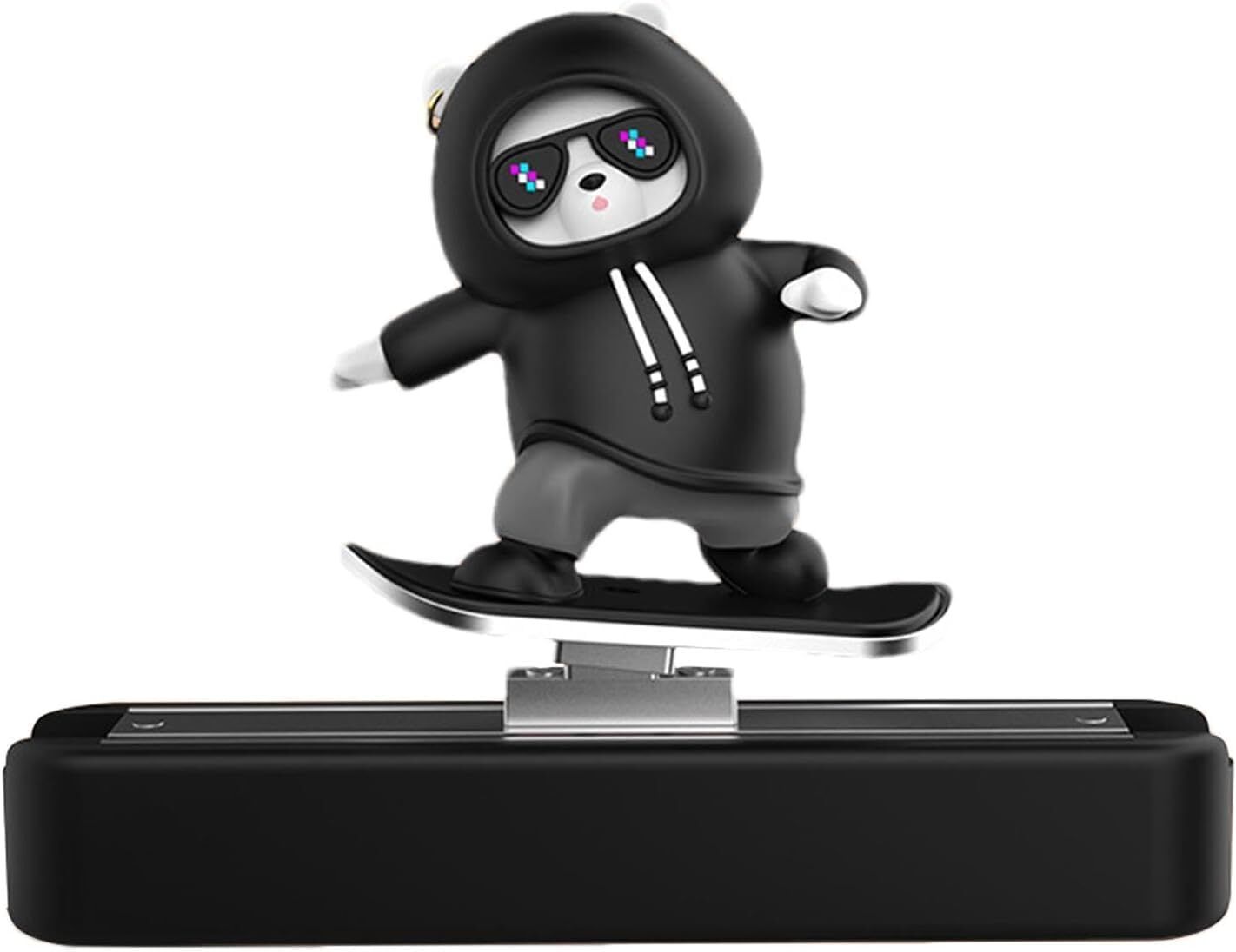 yogiretail Universal Skateboarding Panda Car Dashboard Toy | Auto Sliding Motion Decor Car Dashboard Panda,Slider Panda Car Accessory,Car Dashboard Decoration Car Dashboard Cover-picture-37