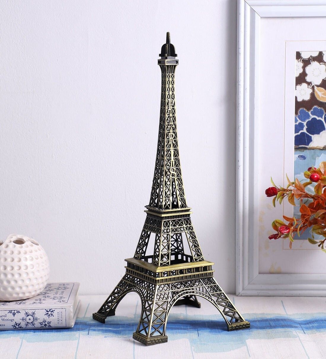 Paris Eiffel Tower Metallic Souvenir miniature statue 18 cm Decorative Showpiece-18 cm