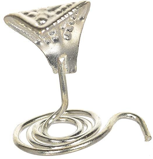 Astro-D Silver 0.999 slane Silver Snake use in Pooja (nag) 4 GMS Decorative Showpiece-2 cm-image-41