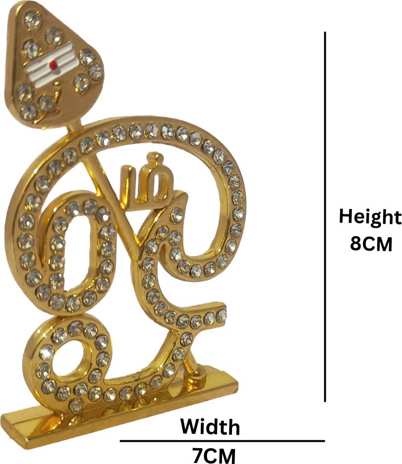 nathi Om With Vel _Muruga staute _Om_Gold color_with Stone_8*7CM Decorative Showpiece-7 cm-picture-31