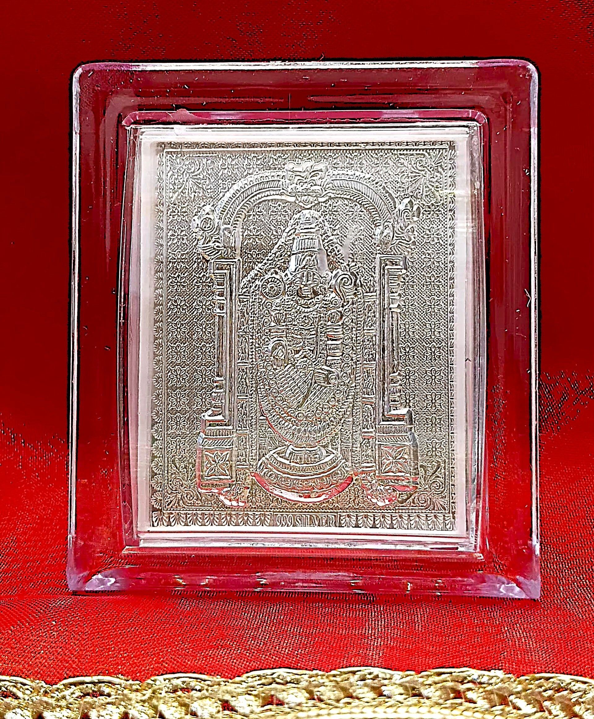roots craft Silver Lord Balaji Photo Frame for Home/Office Desk /Car Dashboard & Pooja Room Decorative Showpiece - 10 cm-picture-22